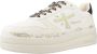 Premiata Low-Top Sneakers Animal Print Laces Ivory Leather And Suede Sneaker in wit - Thumbnail 9