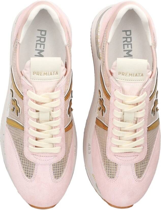 Premiata Stijlvolle sportieve leren en mesh sneaker