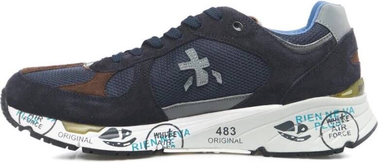 Premiata Stijlvolle zwarte leren sneakers voor heren Zwart Heren