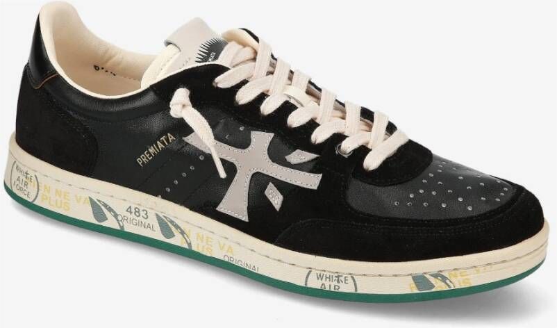 Premiata Stoere Leren en Suède Sneakers Black Heren