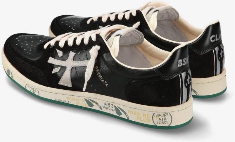 Premiata Stoere Leren en Suède Sneakers Black Heren