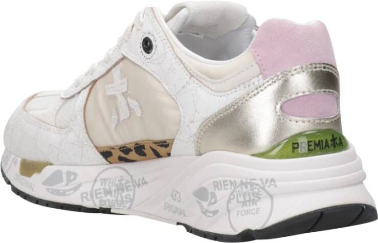 Premiata Suède en stoffen sneakers Multicolor Dames