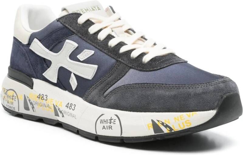 Premiata Suède sneakers met leren voering