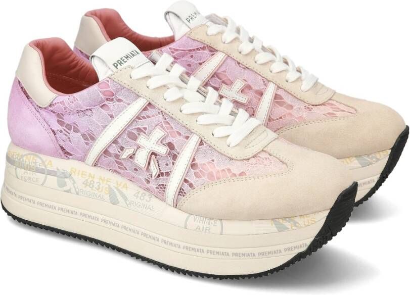 Premiata Suède Vetersneakers Multicolor Dames