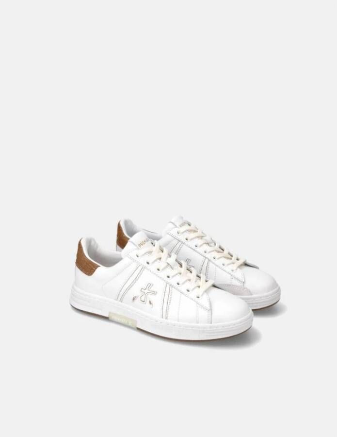 Premiata Tijdloze Leren Sneakers Russel-D Unisex White Dames