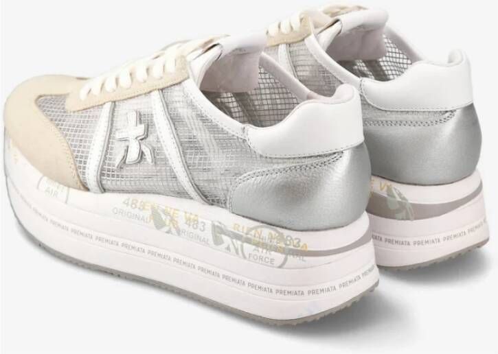 Premiata Transparante Rip-Stop Beth Sneakers Grijs Gray Dames