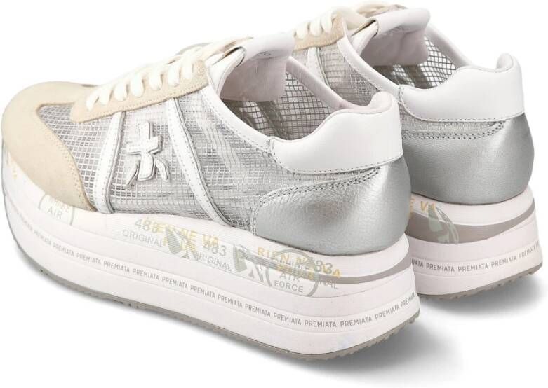 Premiata Transparante witte suède sneakers Beth Multicolor Dames