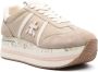 Premiata Triple Sole Leren Sneakers Beige Dames - Thumbnail 3
