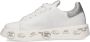 Premiata Witte Leren Sneakers met Glitter Inzetstukken White Dames - Thumbnail 2