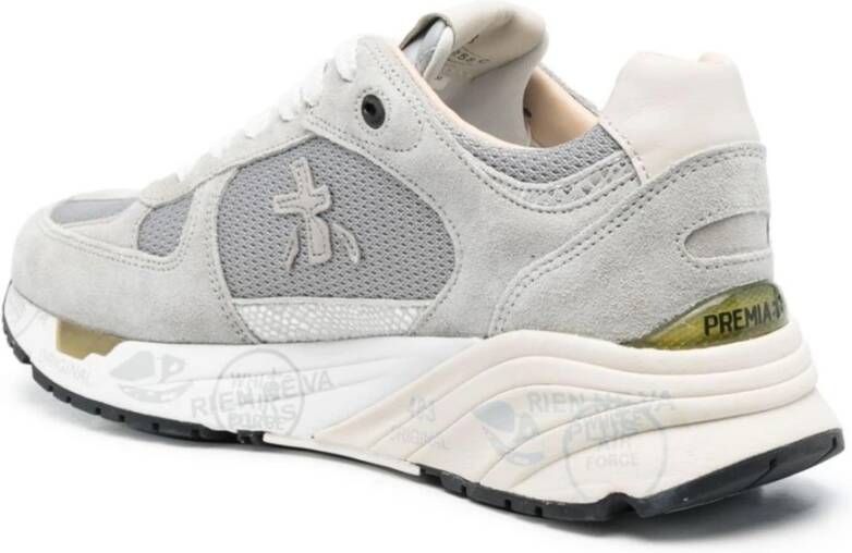 Premiata Vintage Nineties Sneakers met Animalier Details Gray Dames
