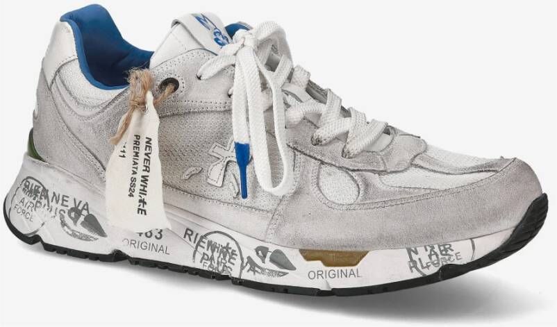 Premiata Vintage Nineties Style Sneakers Gray Heren