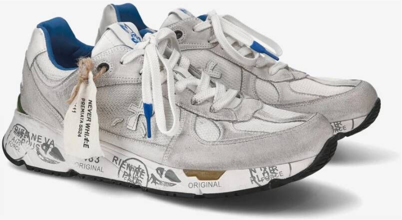 Premiata Vintage Nineties Style Sneakers Gray Heren