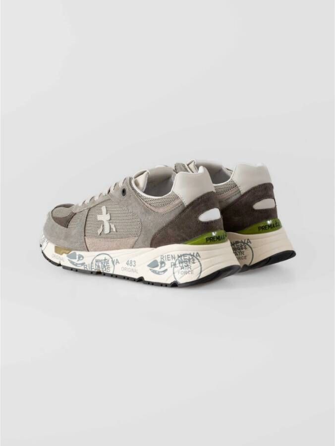 Premiata Vintage stijl sneakers met vrolijke details Gray Heren