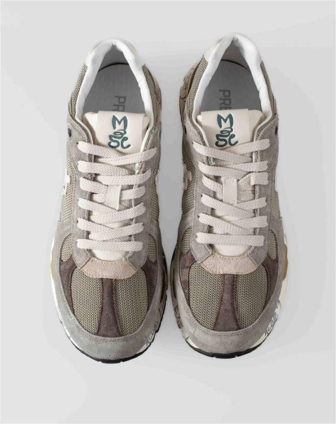 Premiata Vintage stijl sneakers met vrolijke details Gray Heren