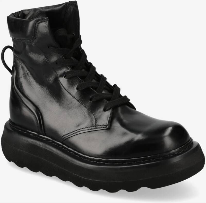 Premiata Enkellaarzen van kalfsleer M6871A Black Dames