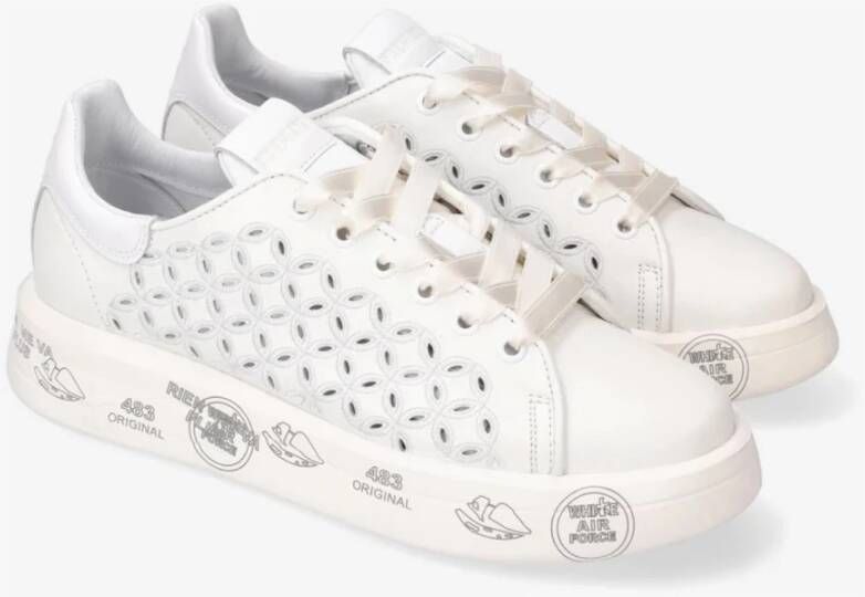 Premiata Wit Leren Sneakers Belle White Dames