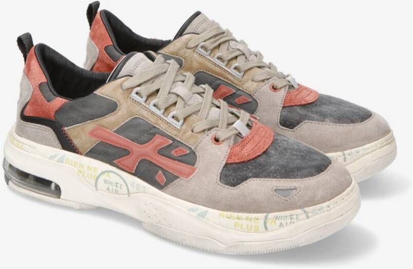 Premiata Wit Uniek Design Sneaker Multicolor Heren