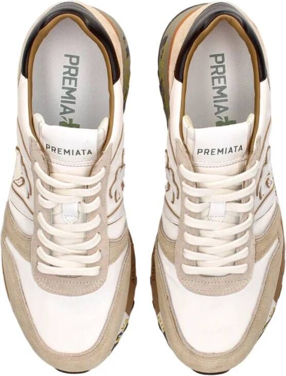 Premiata Witte Casual Textiel Sneakers voor Heren Wit Heren