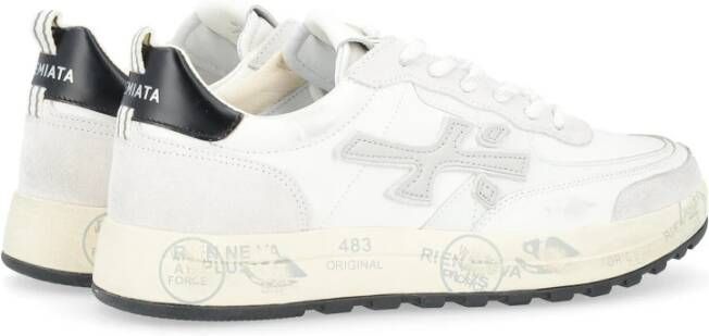 Premiata Witte en zwarte leren sneakers model Nous 6765 White Heren