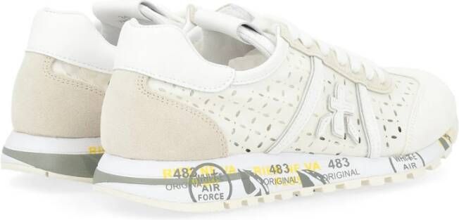 Premiata Witte Geperforeerde Leren Sneaker Lucyd Multicolor Dames
