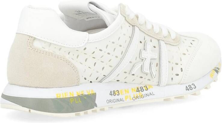 Premiata Witte Geperforeerde Leren Sneaker Lucyd Multicolor Dames