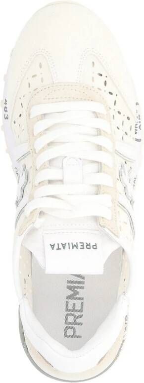 Premiata Witte Geperforeerde Leren Sneaker Lucyd Multicolor Dames