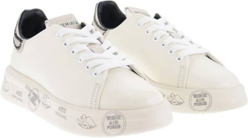 Premiata Witte Leren Belle Sneakers White Dames