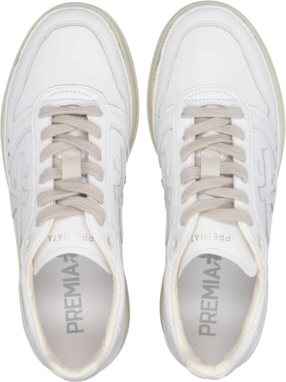 Premiata Witte Leren Platform Sneakers White Dames