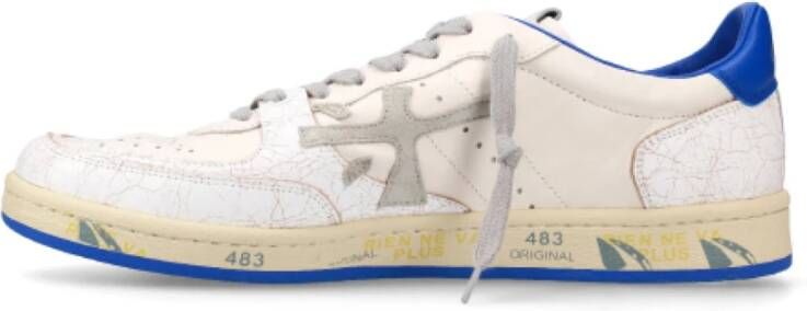 Premiata Witte Leren Sneakers Baskt Clay