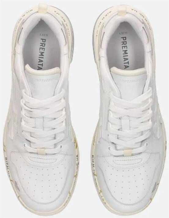 Premiata Witte Leren Sneakers Drake White Heren