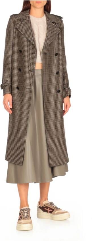 Premiata Bruine platte schoenen met leren bovenwerk Brown Dames