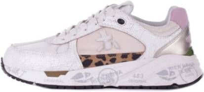 Premiata Witte Leren Sneakers met Logo White Dames