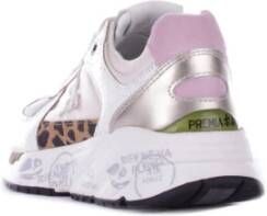 Premiata Witte Leren Sneakers met Logo White Dames