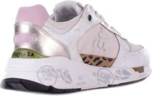 Premiata Witte Leren Sneakers met Logo White Dames