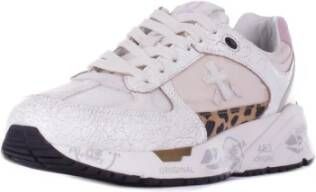 Premiata Witte Leren Sneakers met Logo White Dames