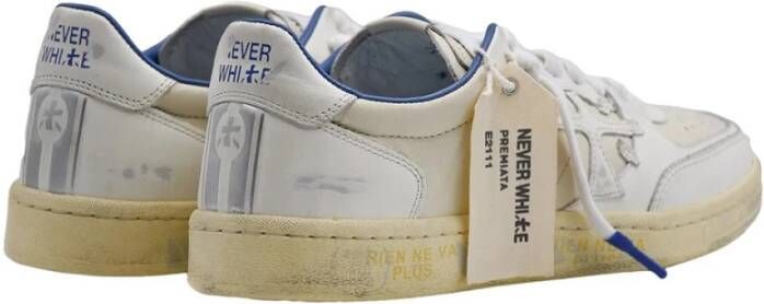Premiata Witte Leren Sneakers met Rubberen Zool