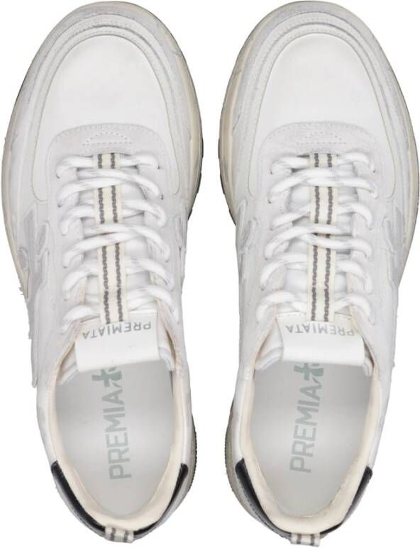 Premiata Witte Leren Sneakers Nous Model White Heren