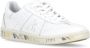 Premiata Witte Leren Sneakers Ronde Neus Logo White Dames - Thumbnail 3