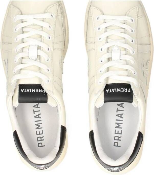 Premiata Witte Leren Sneakers Russell White Heren