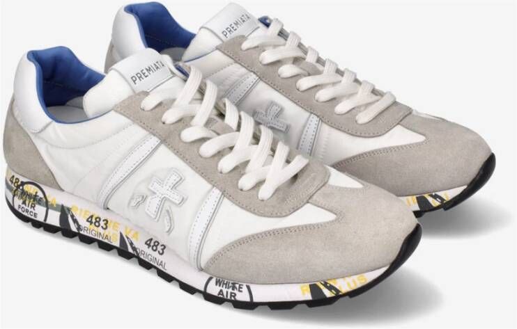 Premiata Witte Leren Sneakers White Heren