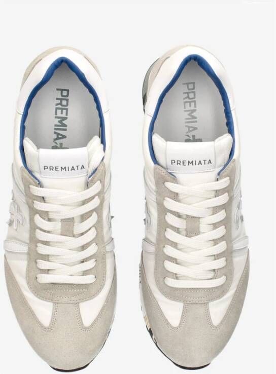Premiata Witte Leren Sneakers White Heren