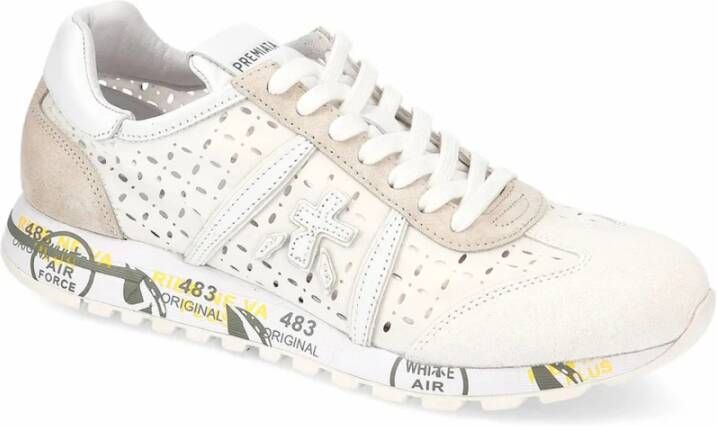 Premiata Witte Lucy Bloemenprint Sneakers White Dames