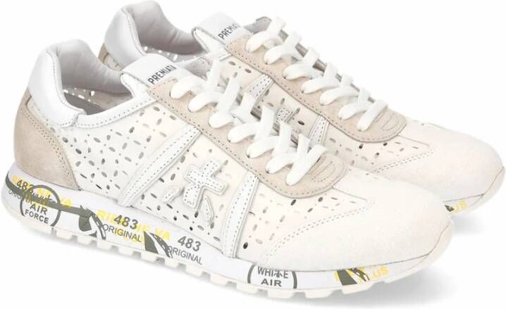 Premiata Witte Lucy Bloemenprint Sneakers White Dames