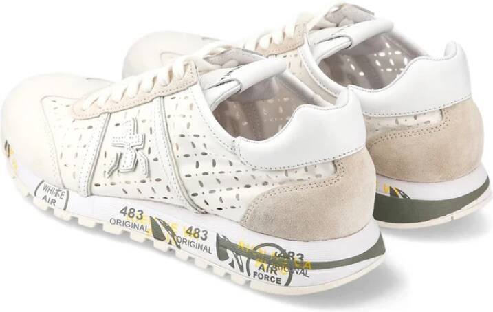 Premiata Witte Lucy Bloemenprint Sneakers White Dames