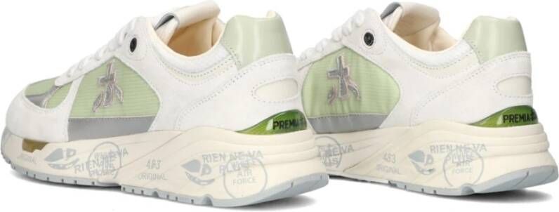 Premiata Witte Mased Lage Sneakers Beige Dames