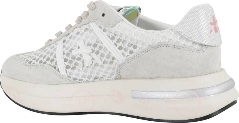 Premiata Witte Mesh en Suède Sneakers