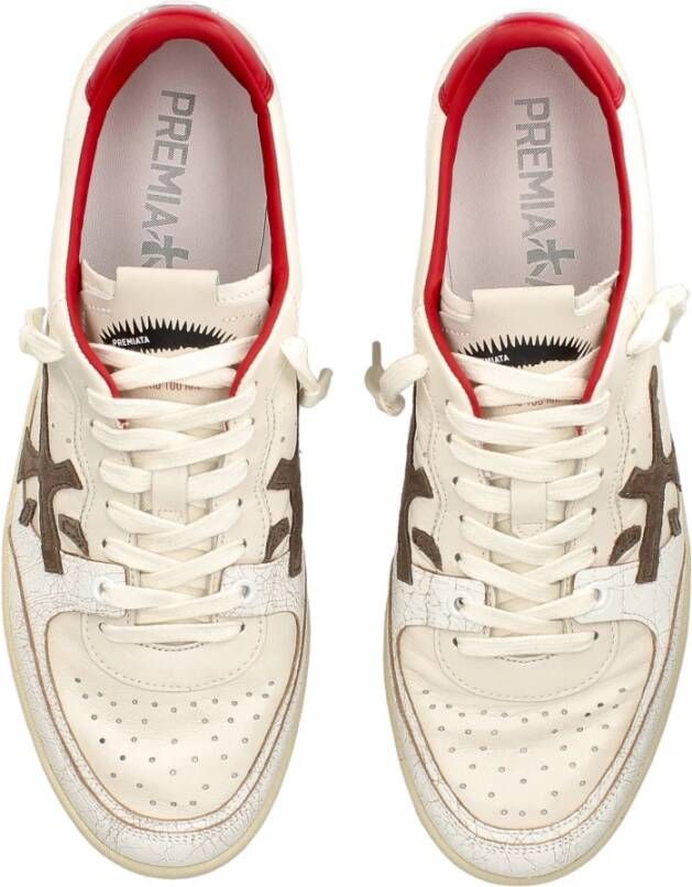 Premiata Witte Sneakers Klassiek Model Multicolor Heren