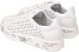 Premiata Witte Leren Veterschoenen met Geborduurde Details White Dames - Thumbnail 2