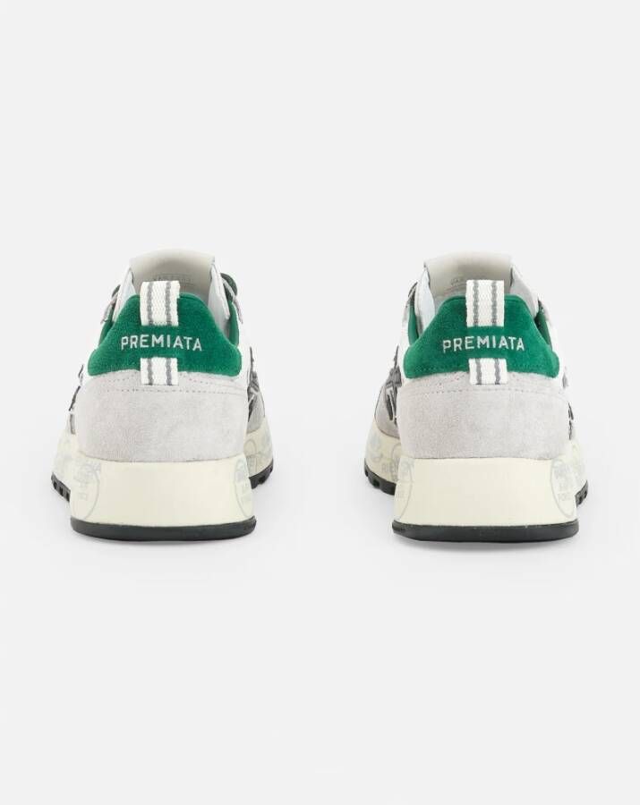 Premiata Witte Sneakers met Groene Details