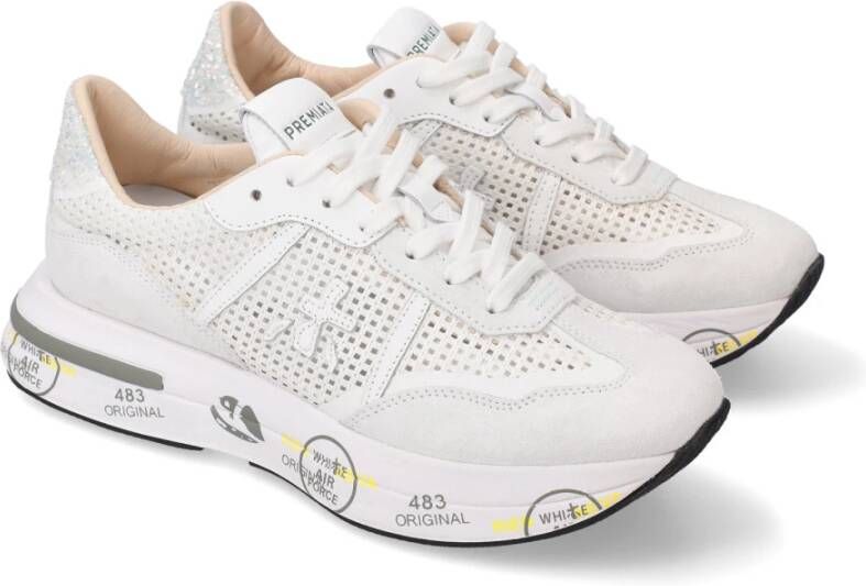 Premiata Witte sneakers met pailletten White Dames